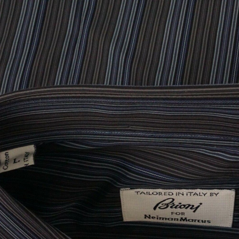 Brioni NEW WITH TAGS Multicolor Striped Shirt - Picture 2 of 5